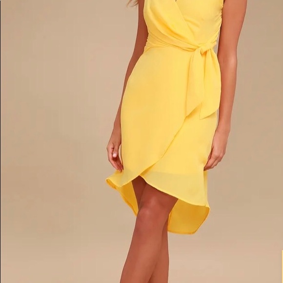 Lulus Dresses & Skirts - NWT Lulu’s Baldwin High Low Midi Wrap Dress SZ S